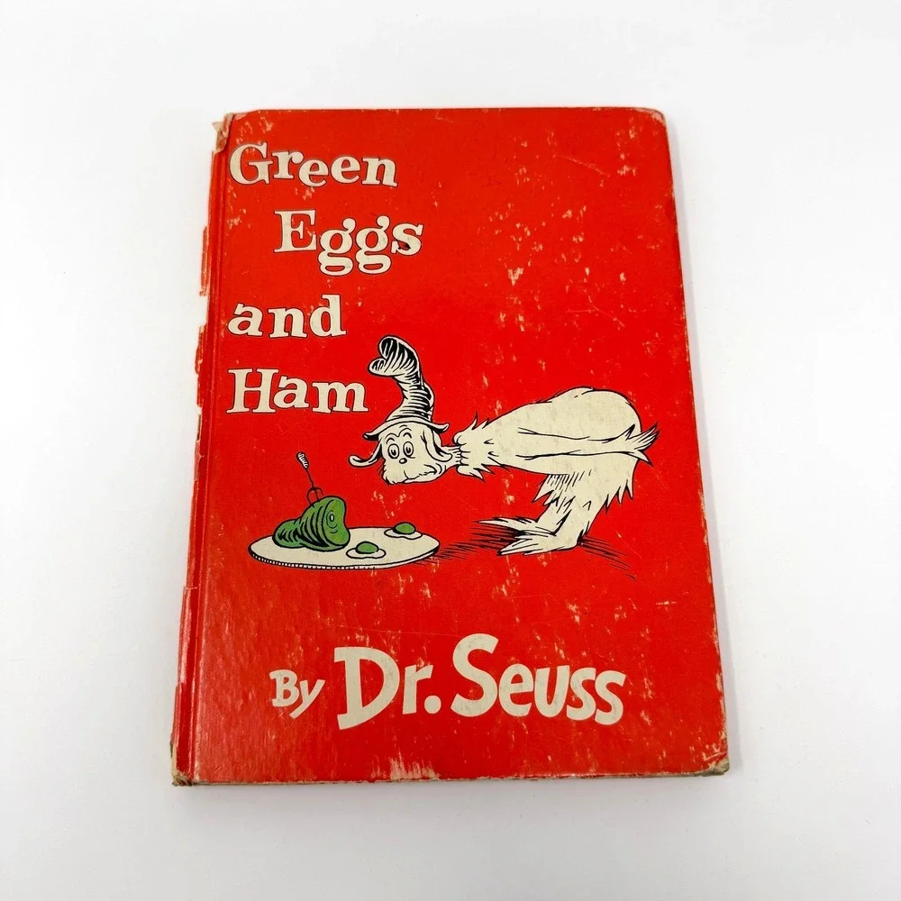 Dr Seuss Vintage Hardcover Lot 5 Cat in the Hat Green Eggs Horton Hop Pop Marvin